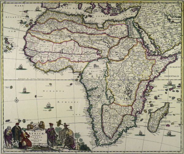 Landkarte von Afrika from de Wit