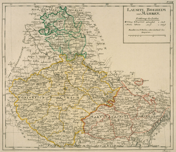 Landkarte von Böhmen, Mähren etc. 1795 from Franz