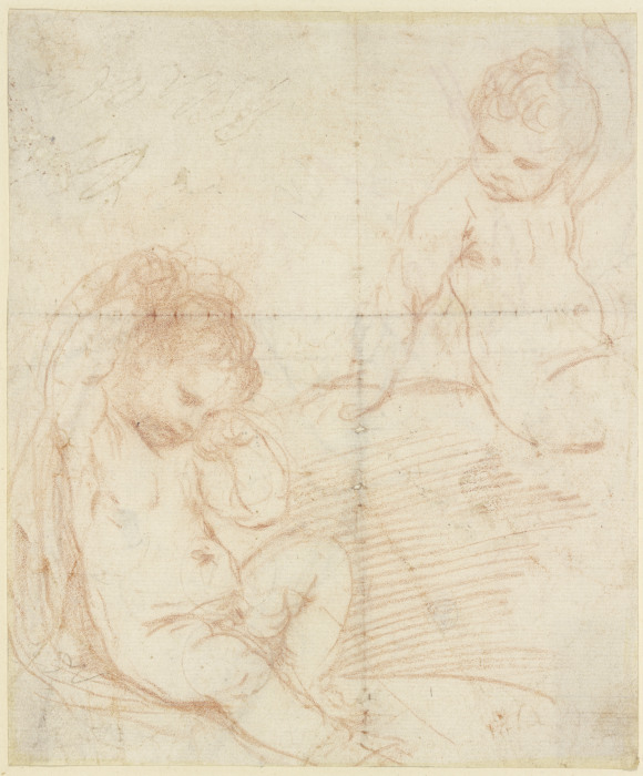 Zwei nackte Kleinkinder from Guercino (Giovanni Francesco Barbieri)