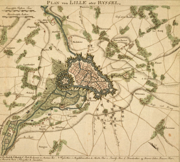 Lille, Stadtplan from Müller