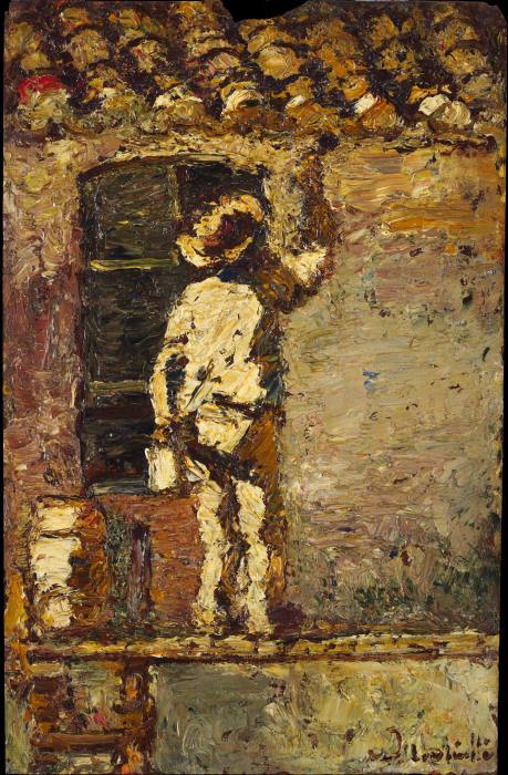 Ein Anstreicher an einer Hauswand from Adolphe Jos.Th. Monticelli