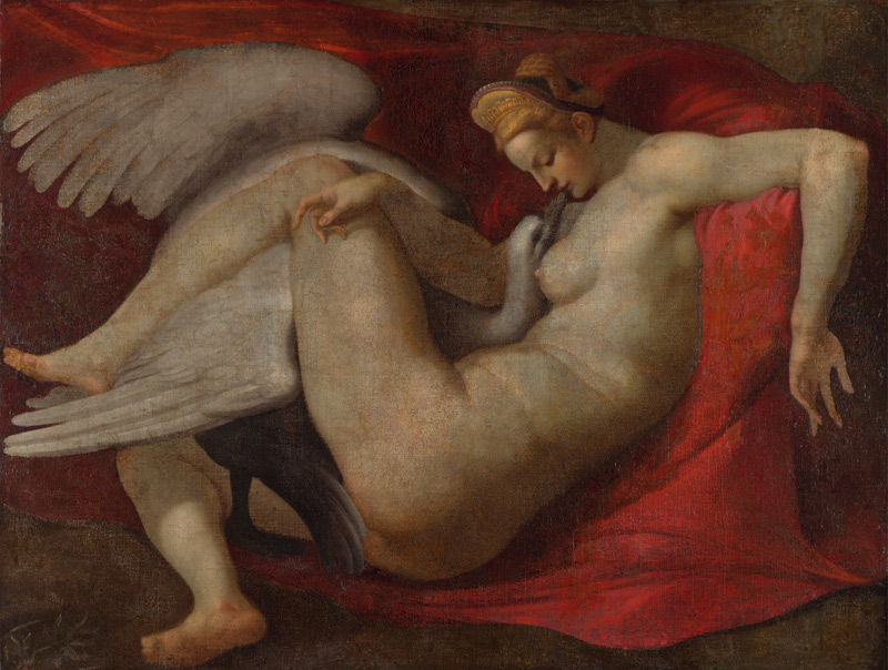 Leda and the Swan, after 1530. Artist: Buonarroti, Michelangelo, (School) from (after) Michelangelo Buonarroti