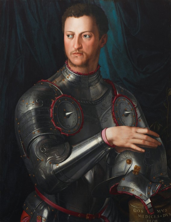 Portrait of Grand Duke of Tuscany Cosimo I de' Medici (1519-1574) in armour from Agnolo Bronzino