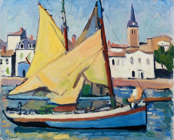 Fischerboot und Eglise La Channe from Albert Marquet