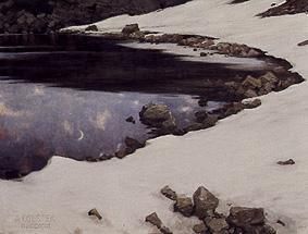 Mondschein am verschneiten Kassian-See from Alexander Koester