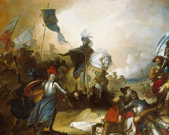 The Battle of Marignan, 14th September 1515 - Ausschnitt from Alexandre Evariste Fragonard