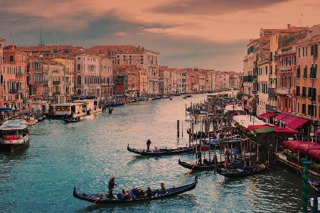 Grand Canal Venedig bei Sonnenuntergang