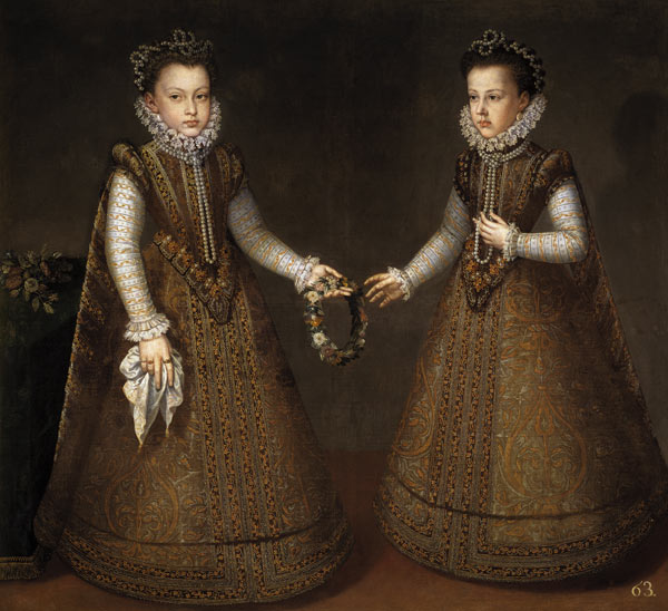 The Infantas Isabel Clara Eugenia (1566-1633) and Catherine Michelle of Spain (1567-1597) from Alonso Sanchez Coello