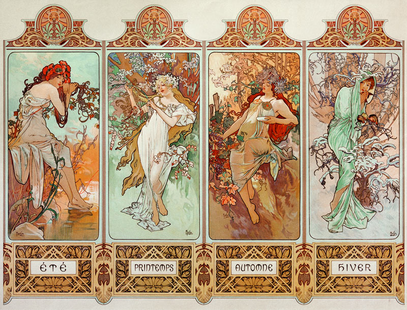 The Four Seasons from Alphonse Mucha