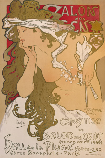 Plakat für die XV. Ausstellung des Salon des Cent 1896. from Alphonse Mucha