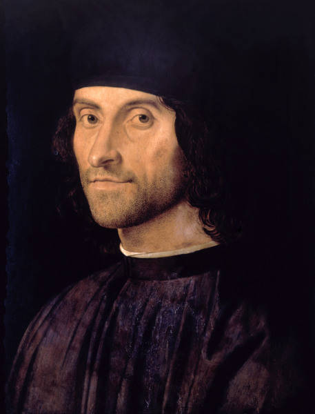A.Vivarini, Bildnis eines Mannes mit Hut from Alvise Vivarini