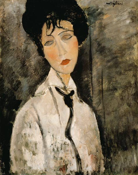 Frauenbildnis mit Krawatte from Amadeo Modigliani