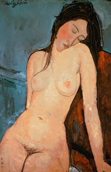 Ausschnitt Sitzender weiblicher Akt 2 from Amadeo Modigliani