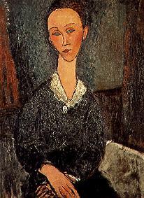 Frauenbildnis mit weißem Spitzenkragen from Amadeo Modigliani