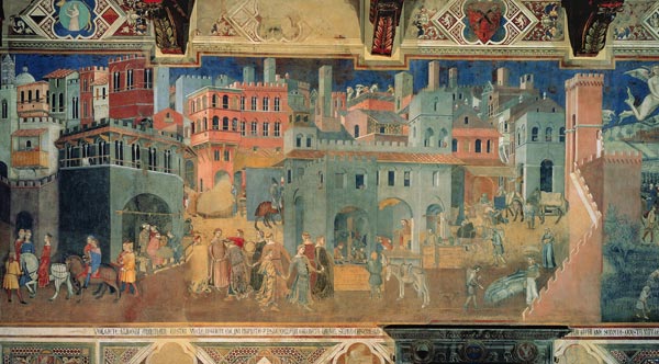 Buon governo, Town from Ambrogio Lorenzetti