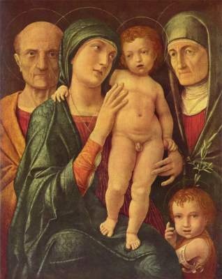 Hl. Familie mit der Hl. Elisabeth und dem Johannesknaben from Andrea Mantegna