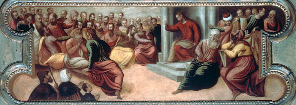 A.Schiavone, Christus lehrt im Tempel from Andrea Schiavone