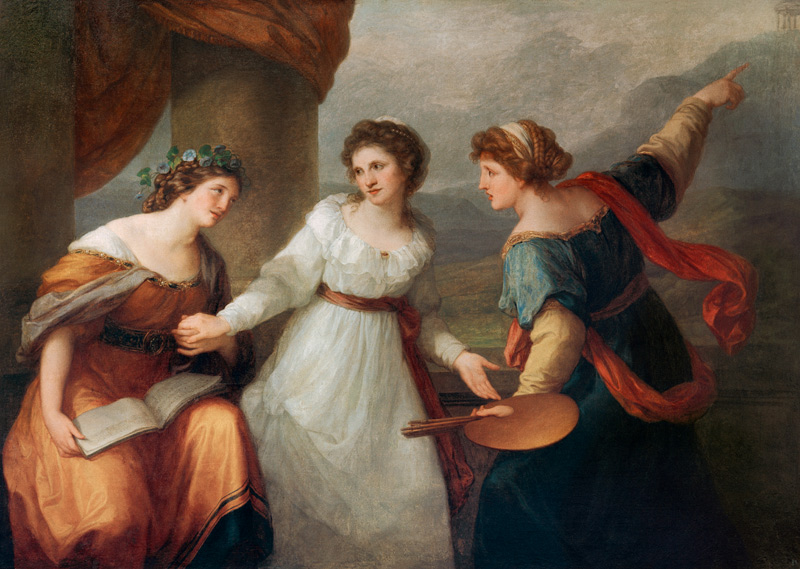 Self-portrait at crossroad from Angelica Kauffmann