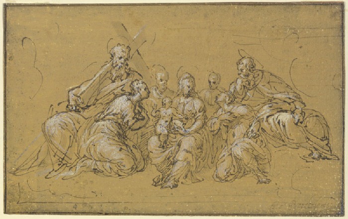 Madonna mit Kind, umgeben von Heiligen from Anonym
