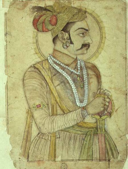 63.1728 Portrait of the Maharaja Sri Karan Singh, attributed to Rukhnuddin, Bikaner, Rajasthan, Rajp from Anonymous