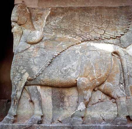 Bas-relief of an anthropomorphic bull from Anonymous