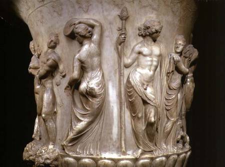 The Borghese Crater or Vase, detail of relief depicting Dionysus and his maenads, Greek,Neo-Attic from Anonymous
