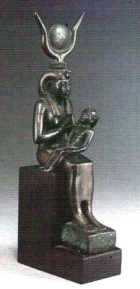 Bronze group of the goddess Isis suckling the infant Horus from Anonymous