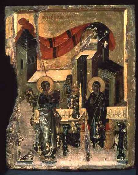 Byzantine icon of the Annunciation (14th century) from Anonymous