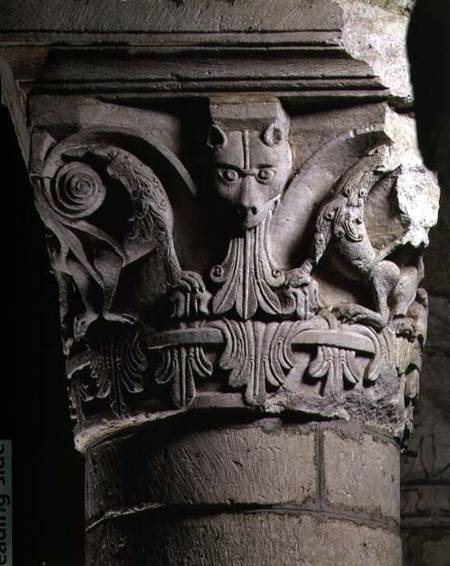 Carved column capital from the rotunda church from Anonymous
