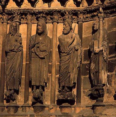Four figures from the Cathedral facade from Anonymous