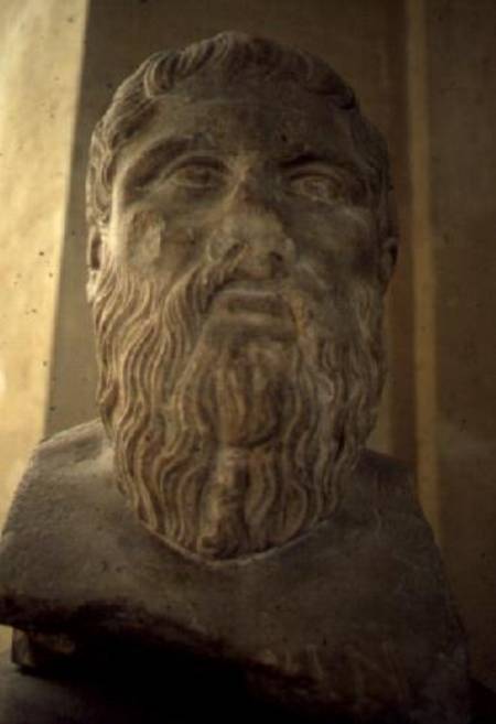 Homer (c.850-800BC): portrait bust from Anonymous