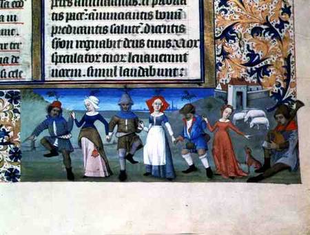 Lat 873 f.21 Dance of the shepherds from Anonymous