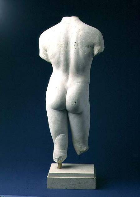 Roman male torso of a youthful figure from Anonymous