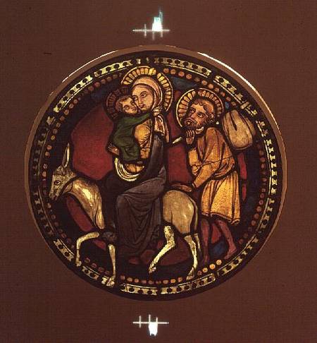 Stained Glass Window Depicting the Flight into Egypt from Anonymous