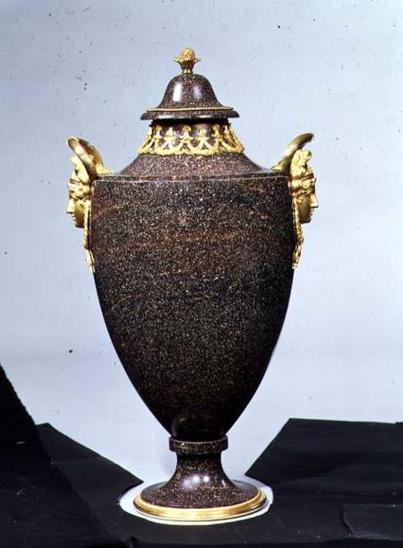 Vase-shaped porphyry urn with ormolu mountsSwedish from Anonymous