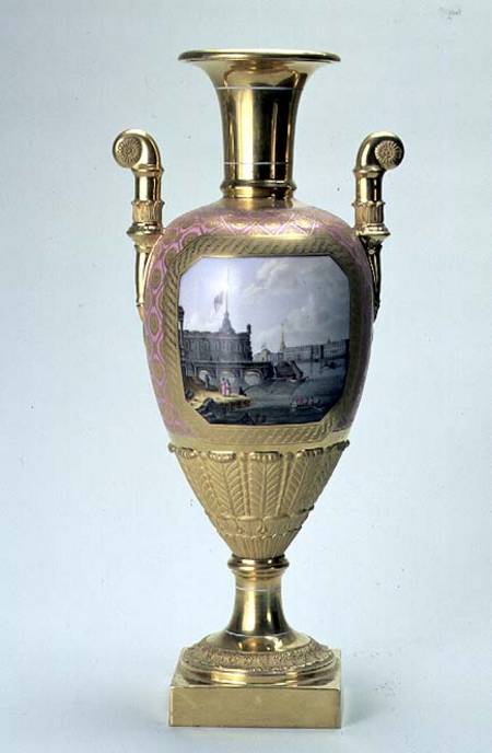 Vase with a view of the Winter Palace from the Fortress of SS. Peter and Paul from the Imperial Porc from Anonymous