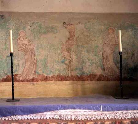 Wall painting depicting the Crucifixion from Anonymous