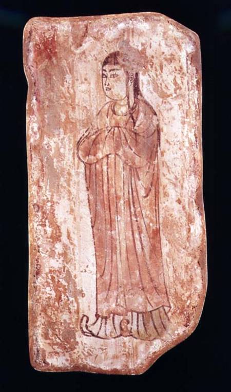 Woman with typically chinese features in Nestorian paintingAssyrian from Anonymous