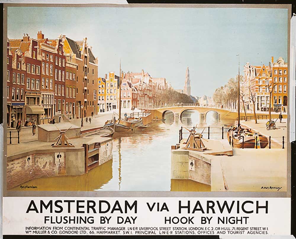 Amsterdam über Harwich, um 1930 from Anton van Anrooy