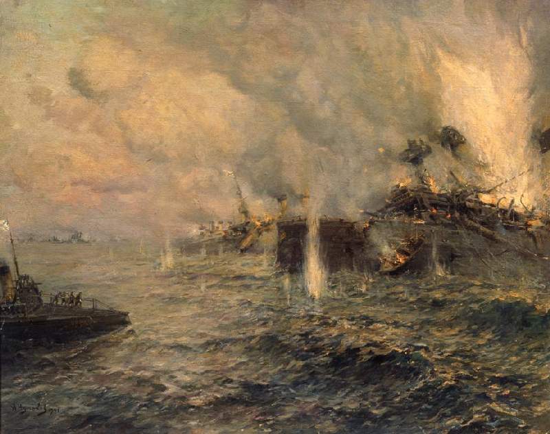 Die Seeschlacht bei Tsushima am 27. Mai 1905 from Arkadi Afanassjewitsch Tschumakow