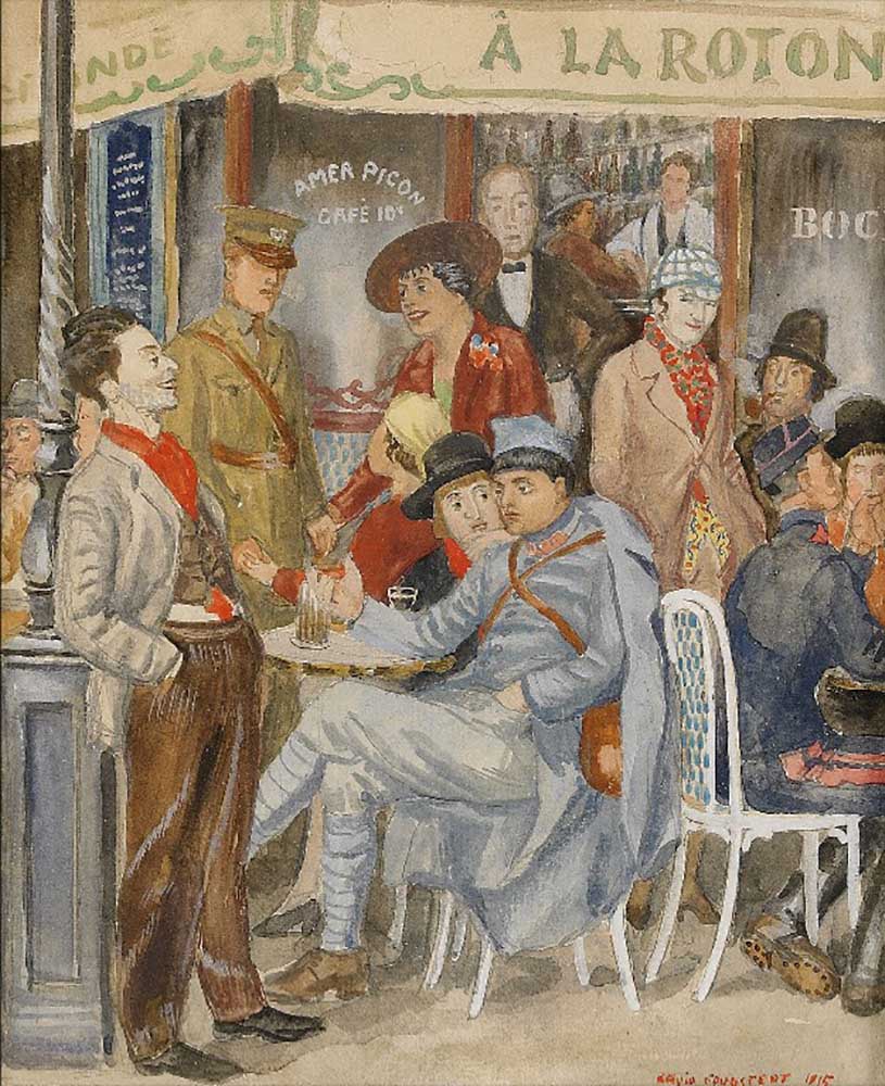 Café La Rotonde (Moise Kisling während seines Urlaubes) from Arvid Fougstedt