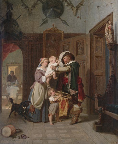 The Cavalier's Return from August Friedrich Siegert