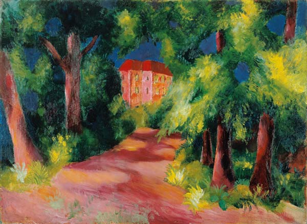 Rotes Haus am Park from August Macke