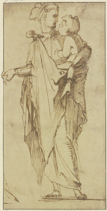Eine Frau mit einem Kind auf dem Arm from Baccio Bandinelli