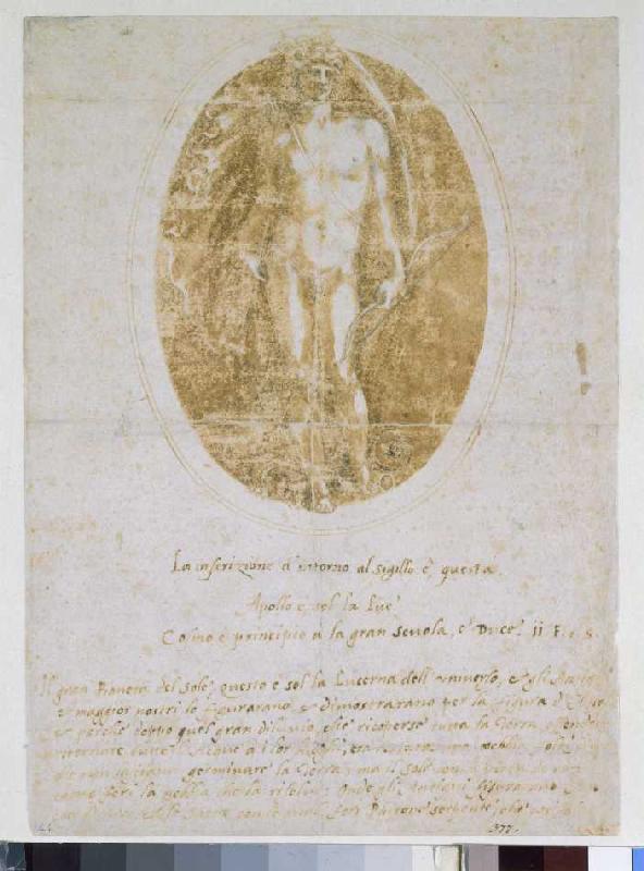 Apollon mit der Pythonschlange im Oval from Benvenuto Cellini