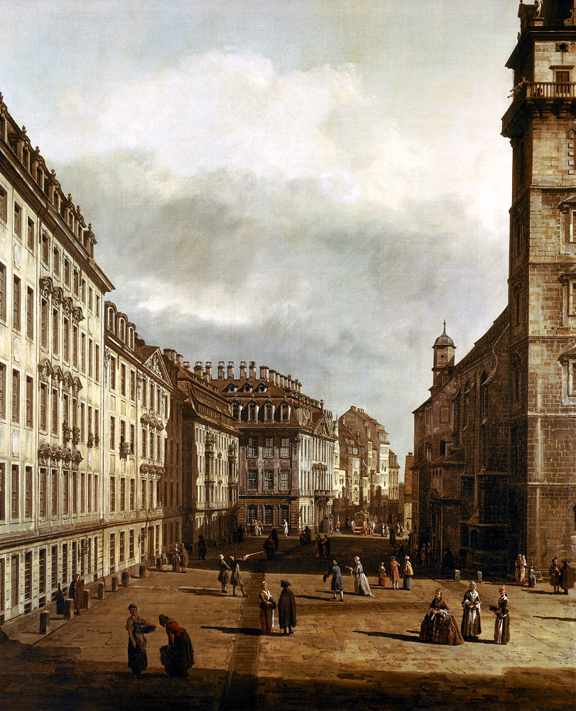 Dresden,  Kreuzkirche from Bernardo Bellotto