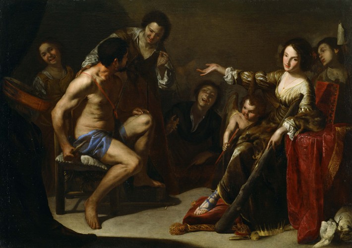 Hercules and Omphale from Bernardo Cavallino