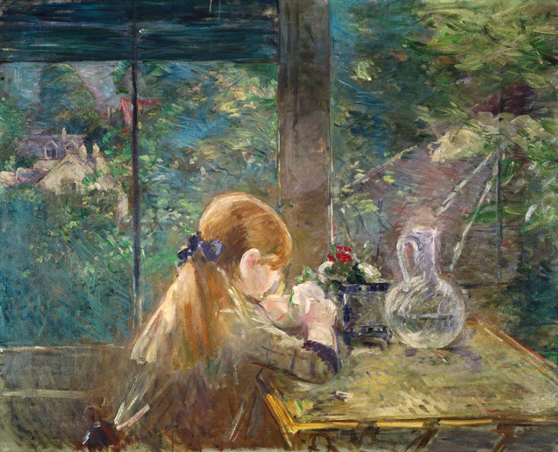 Auf der Veranda. from Berthe Morisot