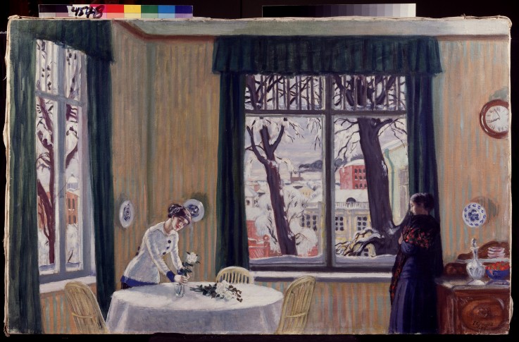 In the room. Winter from Boris Michailowitsch Kustodiew