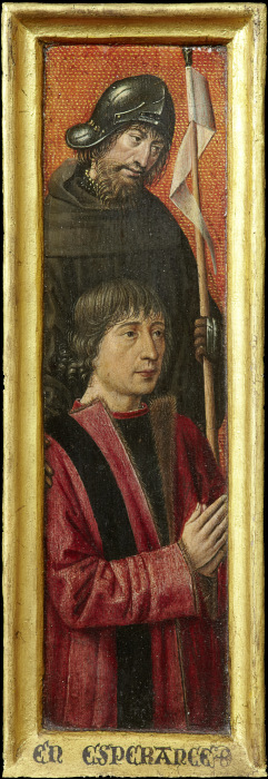 Bildnis Willem van Overbeke mit hl. Wilhelm from Brügger (?) Meister um 1485/90